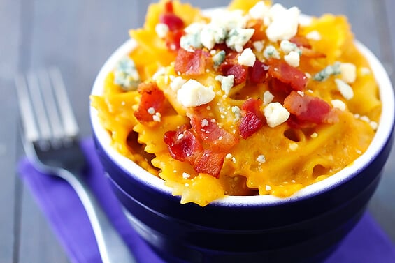 Butternut Squash, Bacon & Blue Cheese Macaroni & Cheese