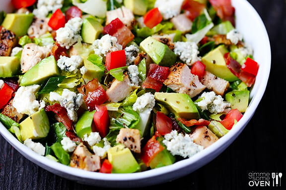 Chicken Bacon & Avocado Chopped Salad Recipe | gimmesomeoven.com