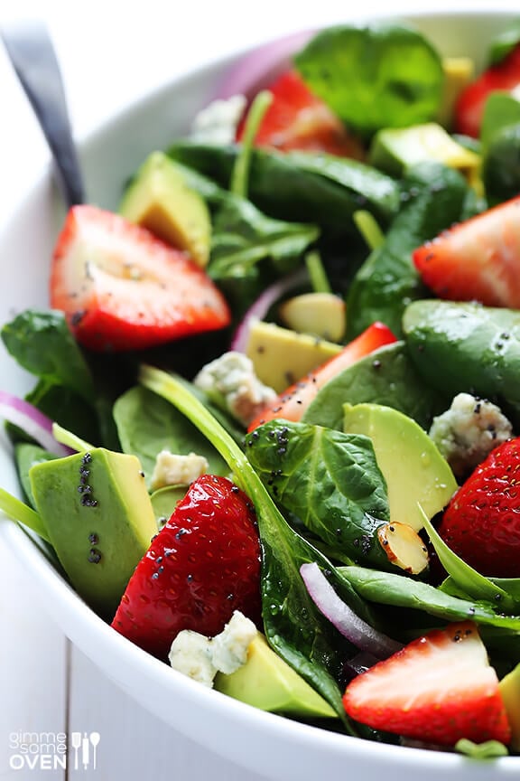 What's an easy recipe for spinach salad?