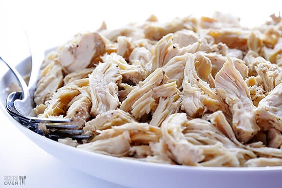 Easy Slow Cooker Shredded Chicken | gimmesomeoven.com