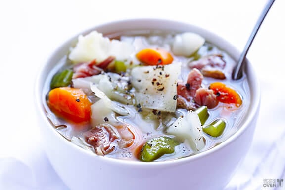 Cabbage & Ham Soup | gimmesomeoven.com