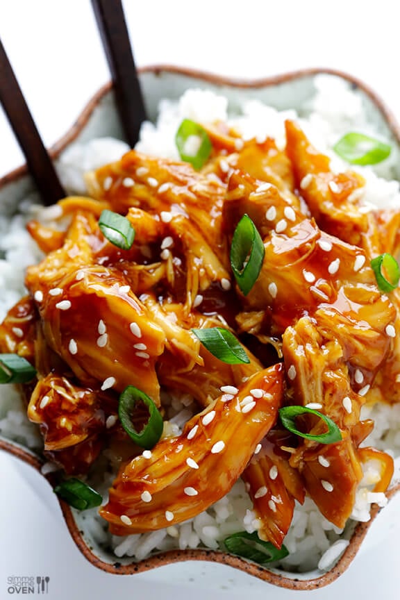 Slow Cooker Teriyaki Chicken + Crock-Pot #Giveaway | gimmesomeoven.com