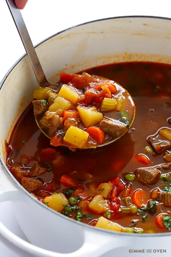 Vegetable Beef Soup | gimmesomeoven.com