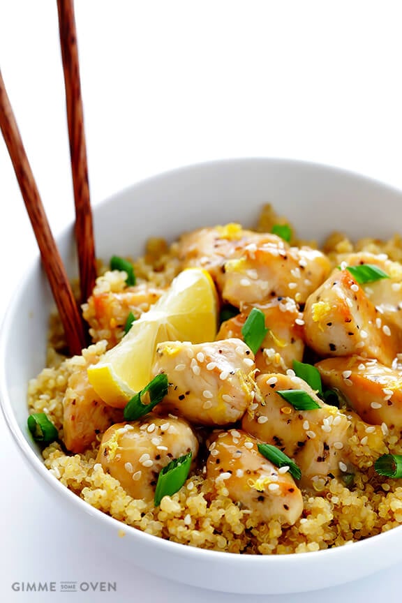 Skinny Honey Lemon Chicken | gimmesomeoven.com