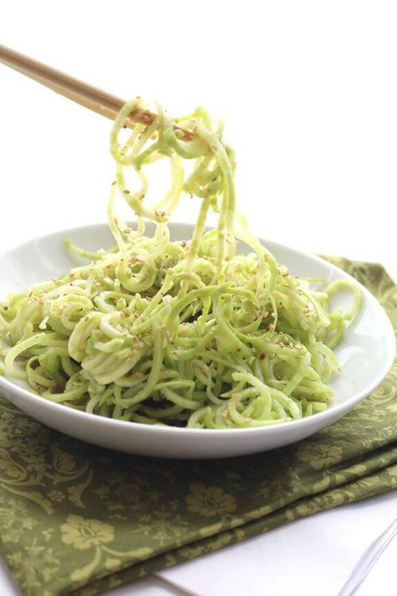 Broccoli Stem Noodles with Ginger-Sesame Dressing | alldayidreamaboutfood.com