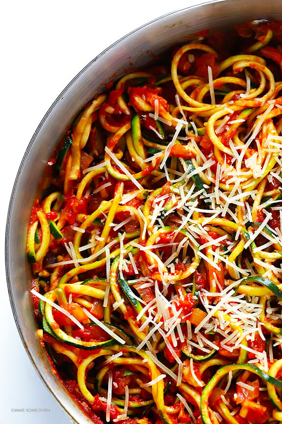 Zoodles Marinara Zucchini Noodles With Chunky Tomato Sauce