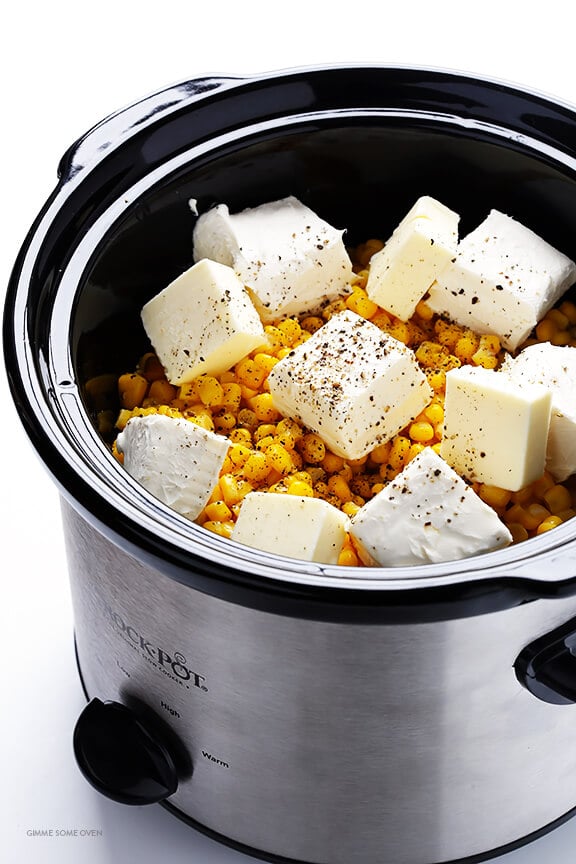 Slow Cooker Creamed Corn | Gimme Some Oven