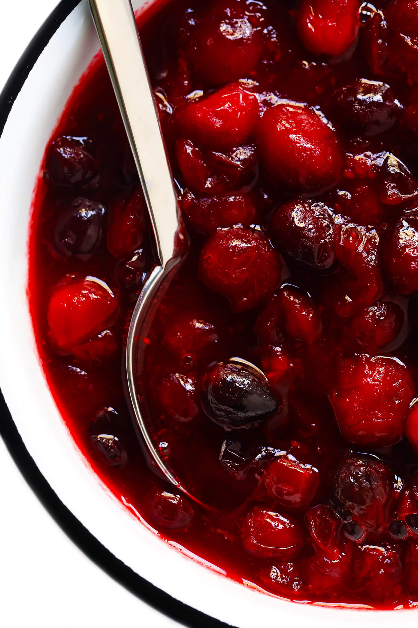 Homemade Cranberry Sauce in Bowl