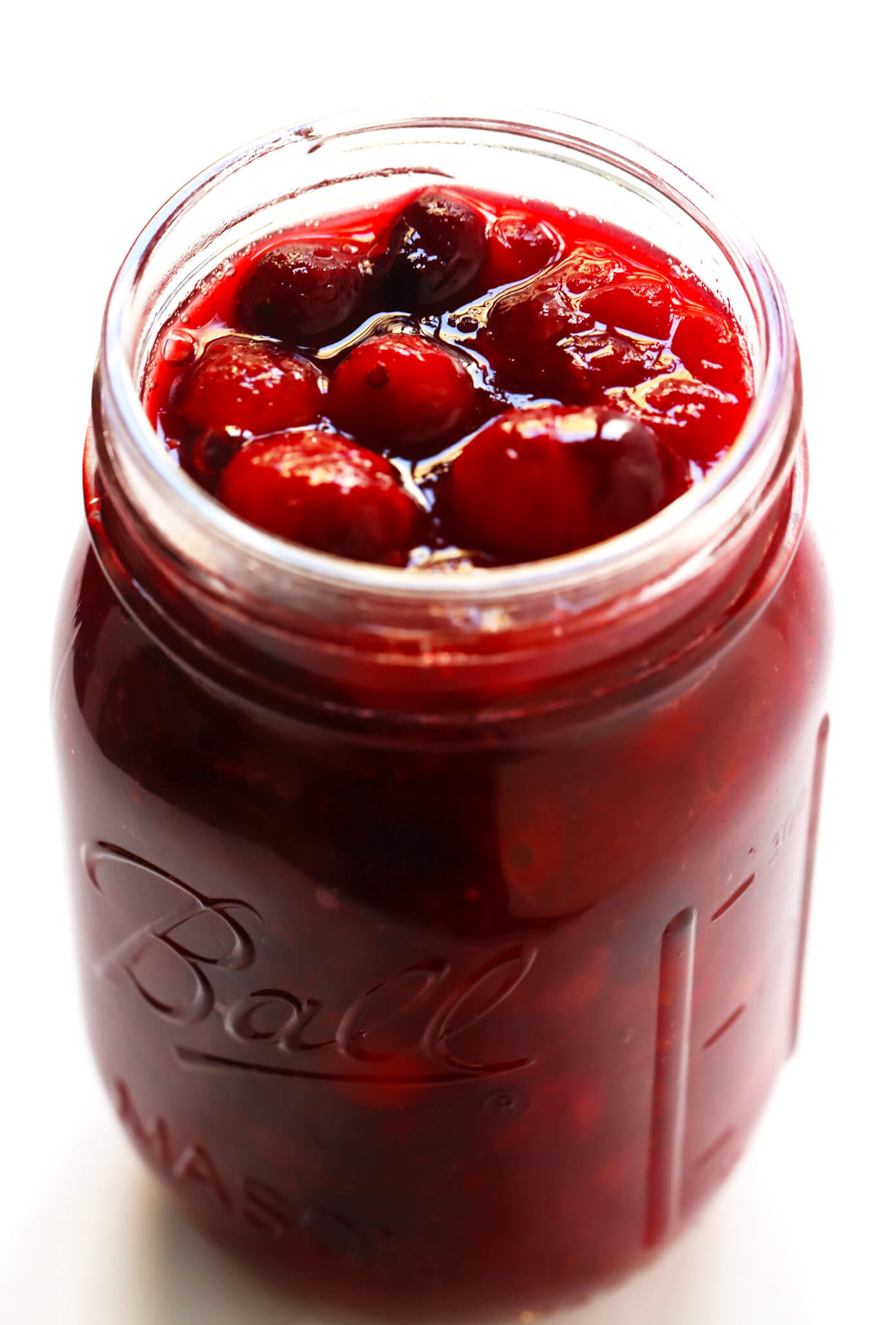 Maple Cranberry Sauce in Canning Jar