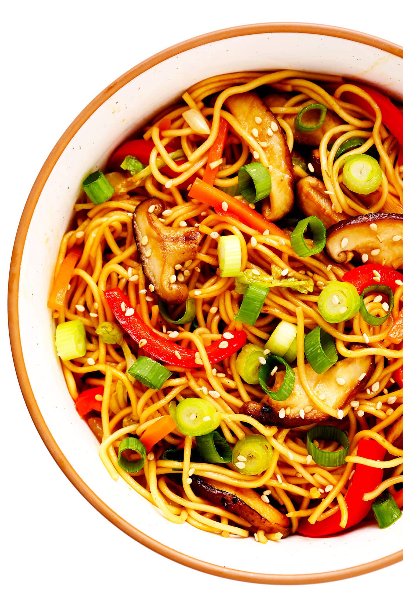 Vegetable Chow Mein in Bowl