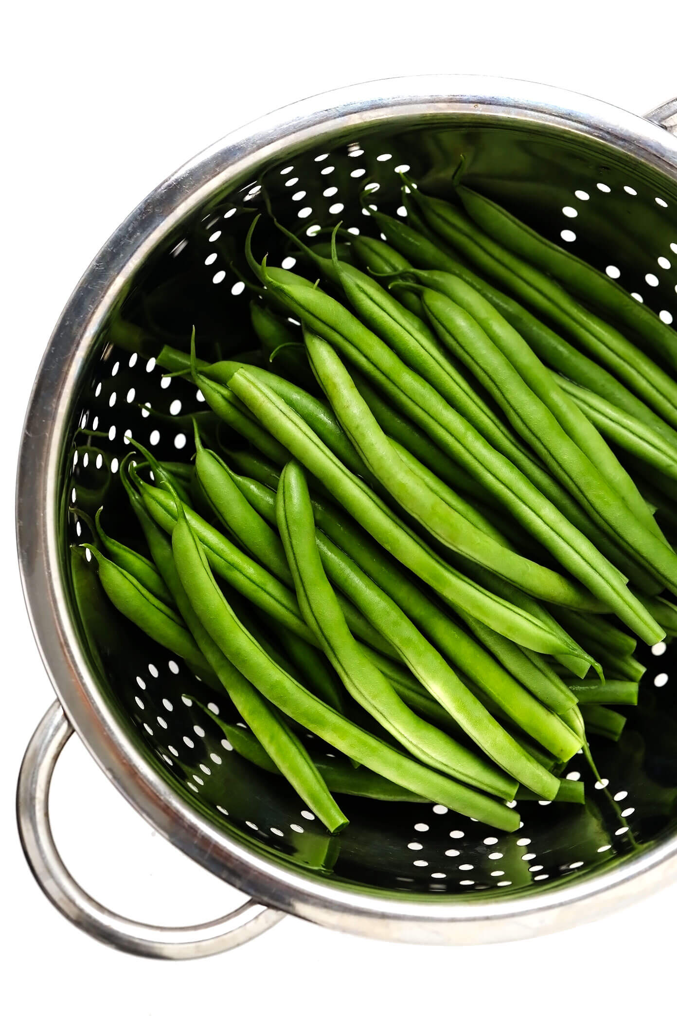 Green Beans in Strainer