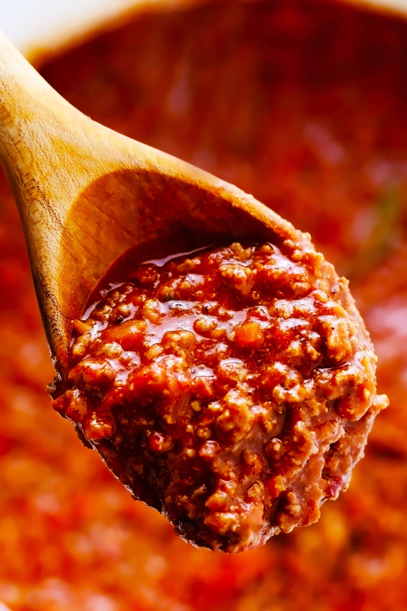 Closeup of Bolognese Sauce Recipe