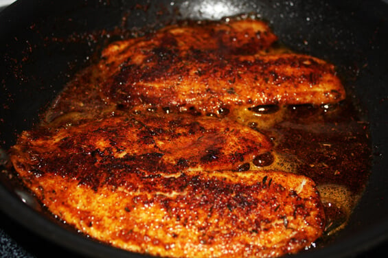 blackened-tilapia-cooking