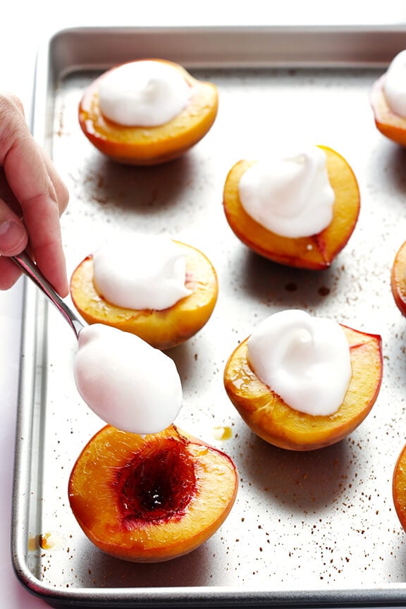 Peaches and Meringue | gimmesomeoven.com