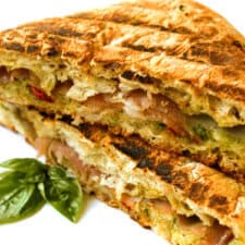 Presto Pesto Panini (with Prosciutto, Provolone & Peppers)