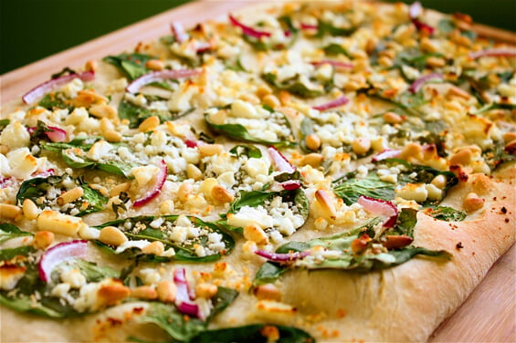 spinach-feta-and-pine-nut-pizza