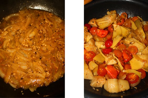 pasta-with-artichokes-tomatoes-and-feta-prep