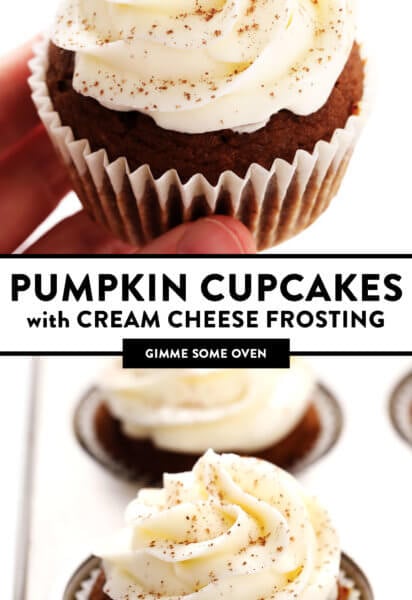 Pumpkin Cupcakes with Cream Cheese Frosting