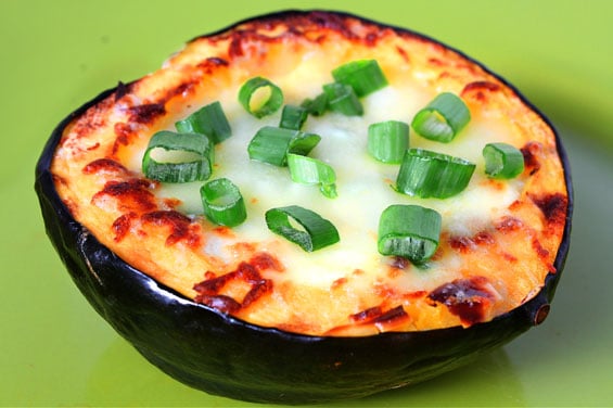 Roasted Corn Pudding In Acorn Squash Recipe | Gimme Some Oven