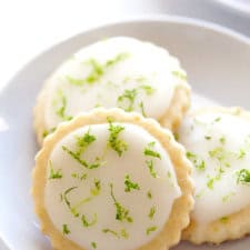 Coconut Lime Shortbread Cookies