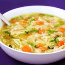 Basil, Chicken & Orzo Soup