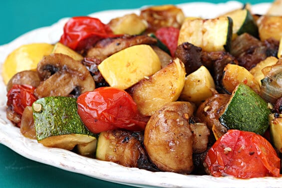 Grilled Chopped Veggies with Garlic Toast - Best Grilled Vegetables