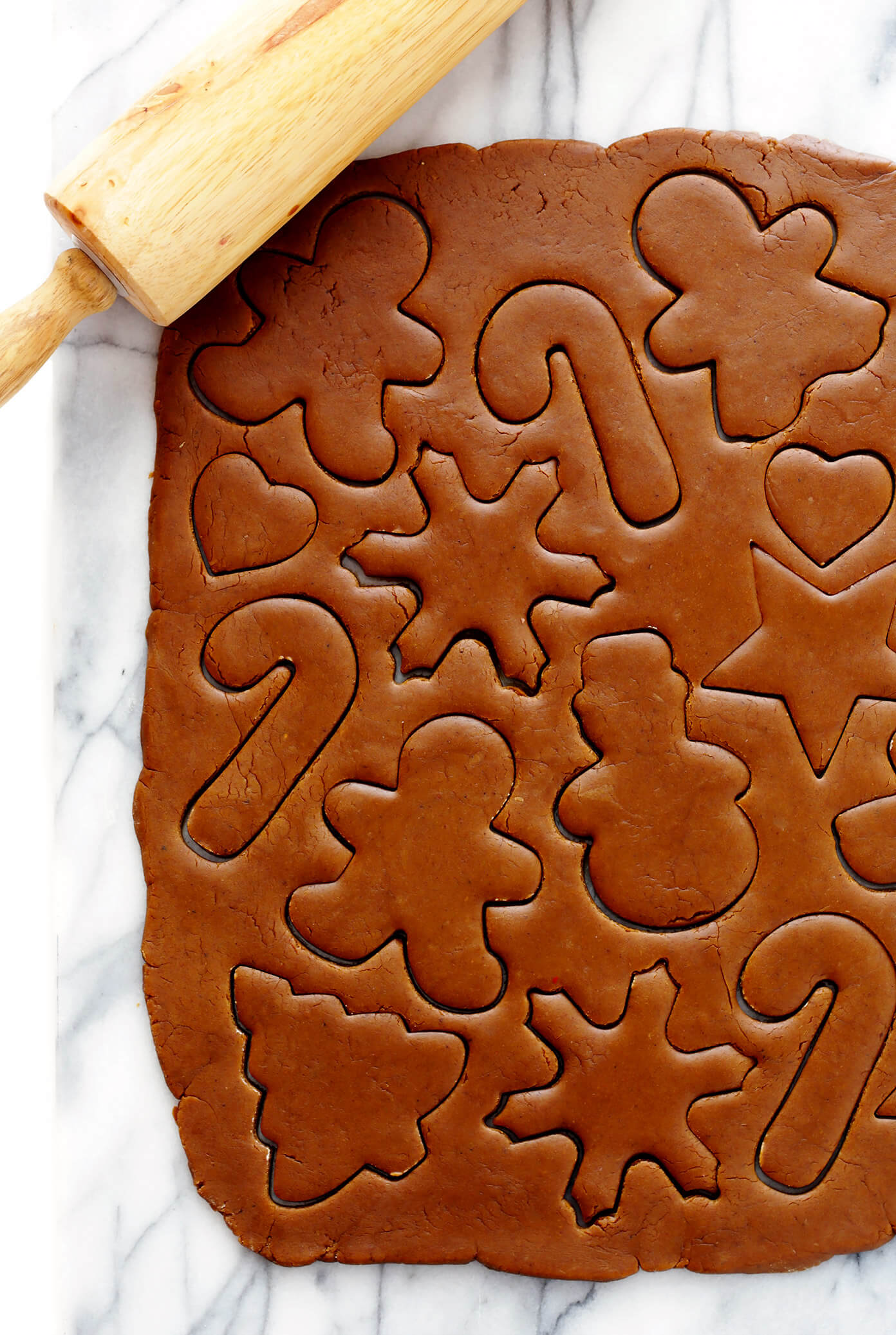 Cut Out Gingerbread Cookie Dough