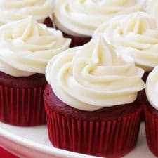 Red Velvet Cupcakes with Cream Cheese Frosting