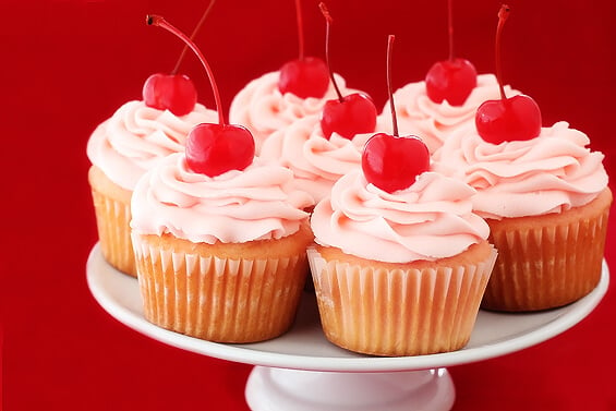Cherry Vanilla Cupcakes | Gimme Some Oven