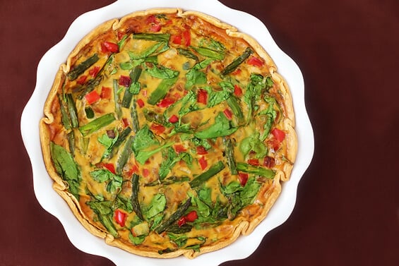 dairy-free vegetable quiche (with eggs)