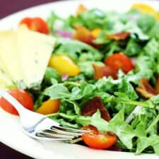 Arugula Salad with Bacon, Tomatoes & Buttermilk Dressing