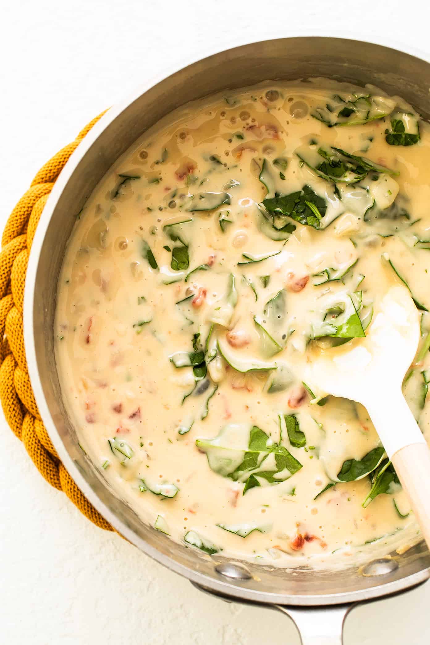 Queso Blanco in a pan