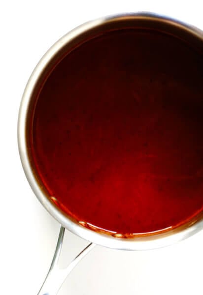 Saucepan of Homemade Enchilada Sauce