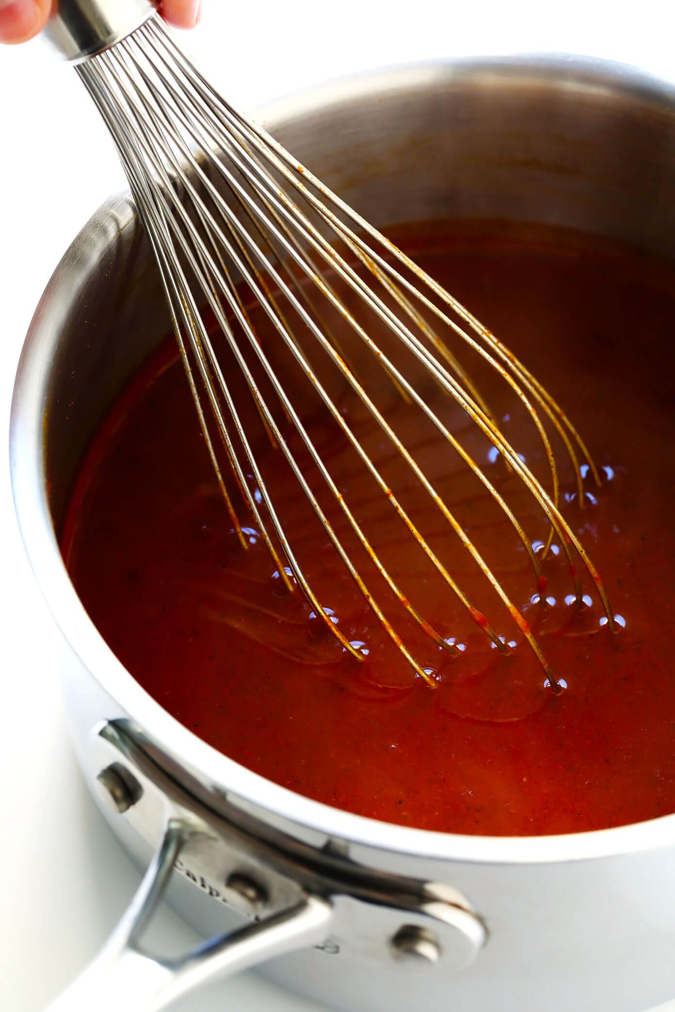 Whisking Red Enchilada Sauce