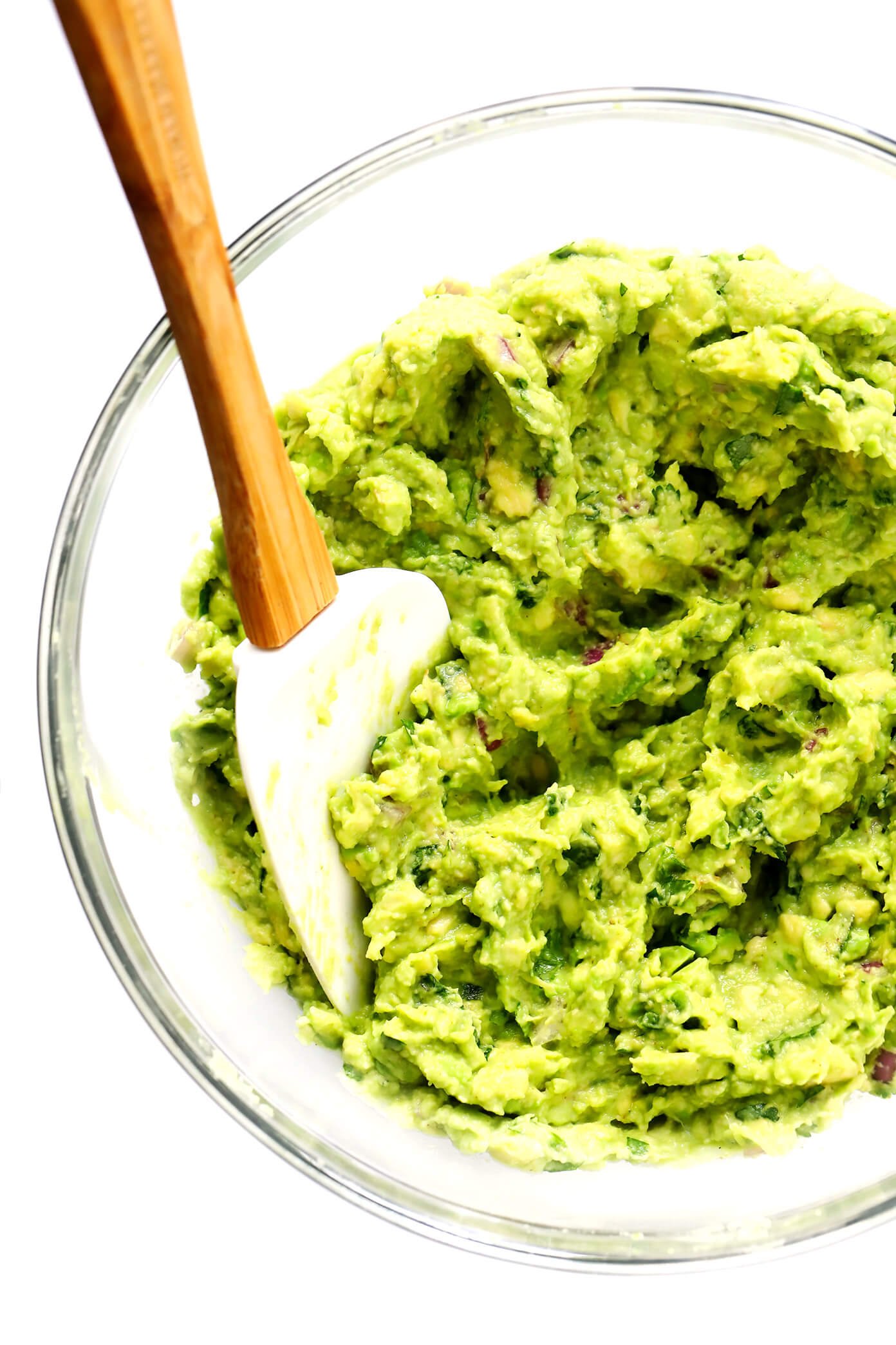 How To Make Guacamole | Mixing it in the bowl