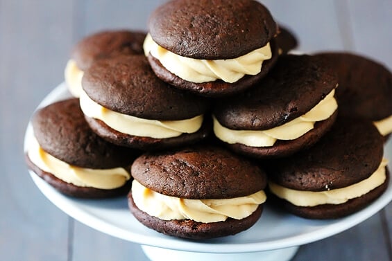 Chocolate Biscoff Whoopie Pies | Gimme Some Oven