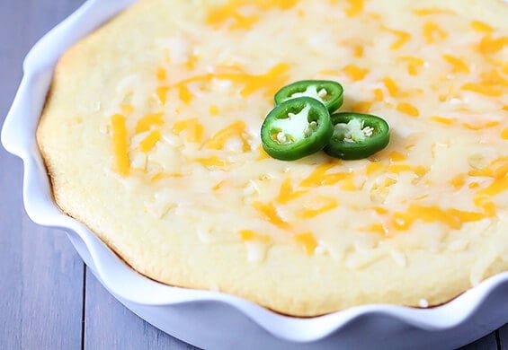 Chicken Enchilada Cornbread Pie {Gimme Some Oven}