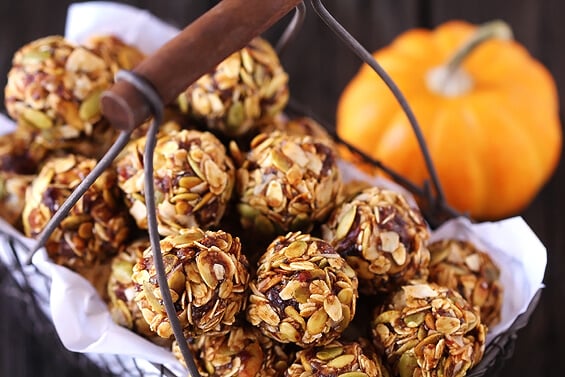 Pumpkin No Bake Energy Bites {Gimme Some Oven}