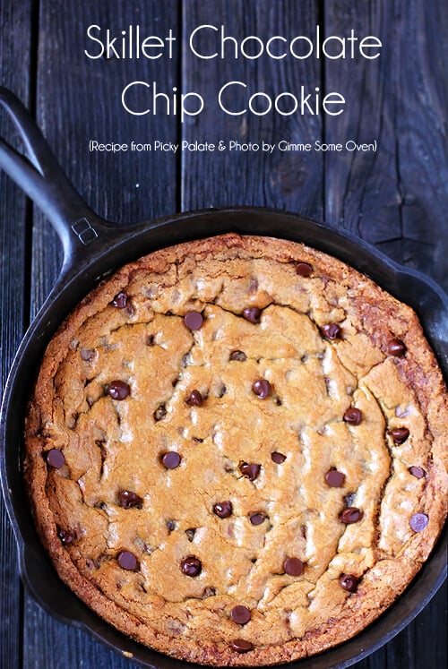 Brown Butter Chocolate Chip Cookie Skillet (Pizookie) - Damn Delicious