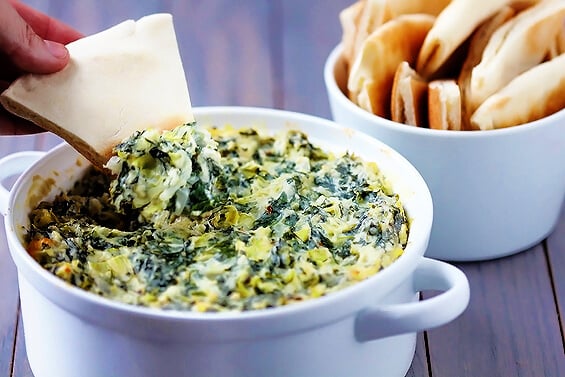 Slow Cooker Spinach Artichoke Dip - Gimme Some Oven