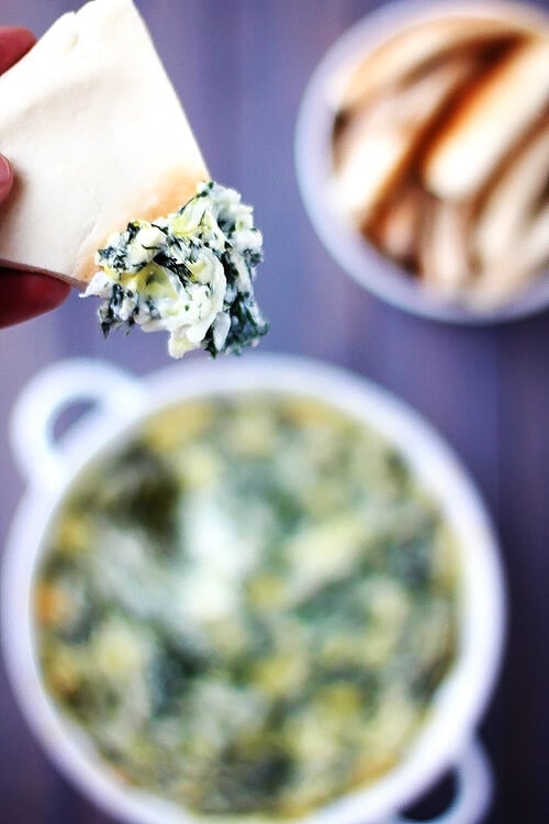 Slow Cooker Spinach Artichoke Dip - Gimme Some Oven