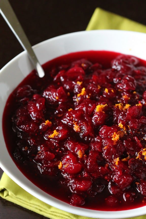 Orange Bourbon Cranberry Sauce | gimmesomeoven.com