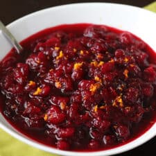 Orange Bourbon Cranberry Sauce