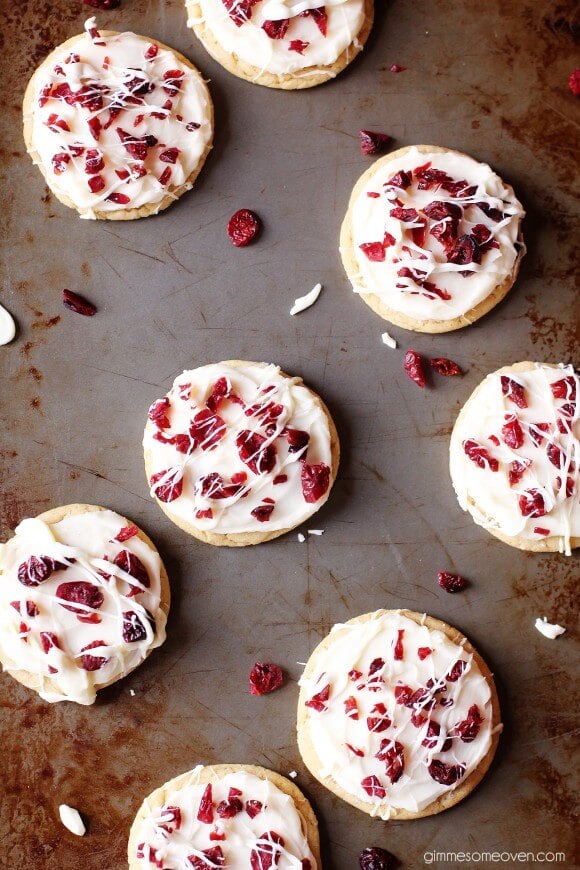 Cranberry Bliss Cookies | gimmesomeoven.com