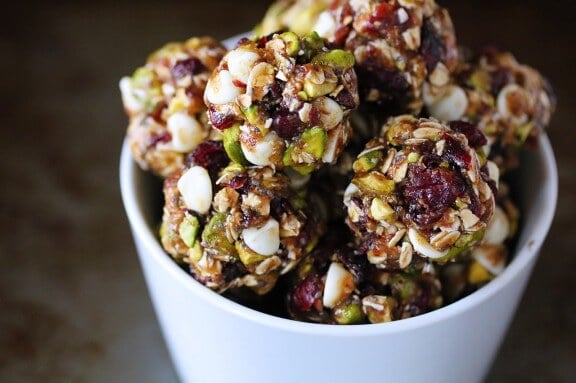 Cranberry Pistachio Energy Bites | gimmesomeoven.com