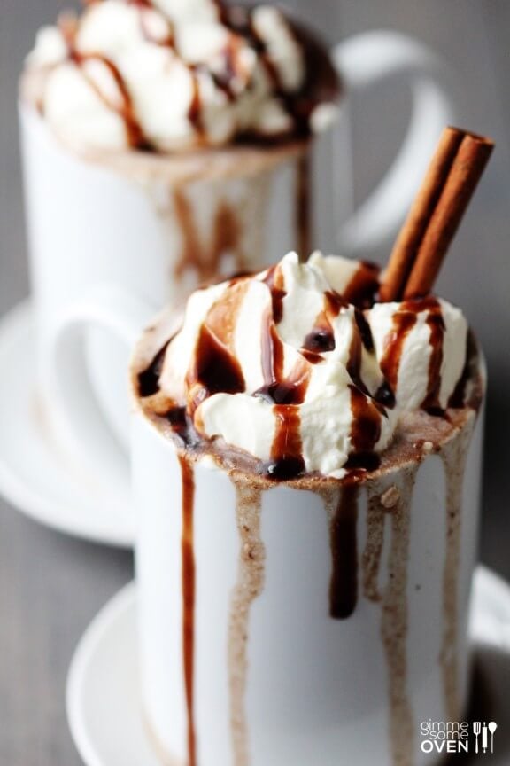 Mexican Spiced Hot Chocolate Recipe | gimmesomeoven.com