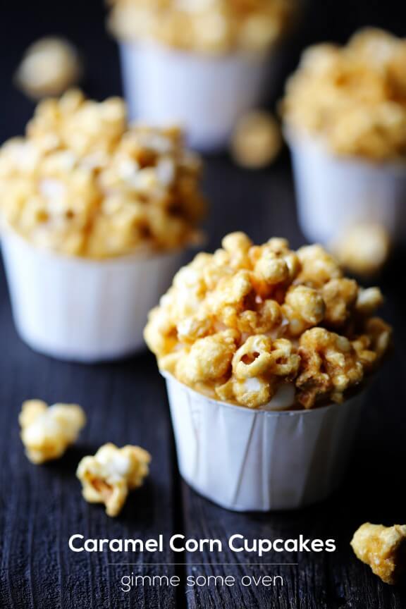 Caramel Corn Cupcakes | gimmesomeoven.com