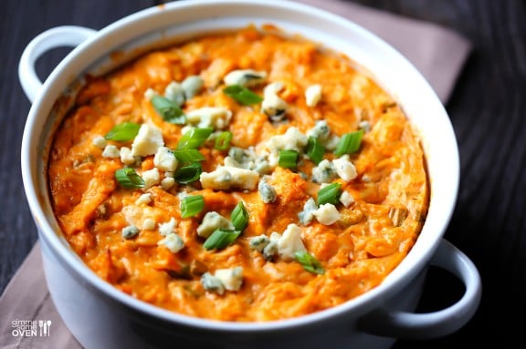Skinny Buffalo Chicken Dip | Gimme Some Oven