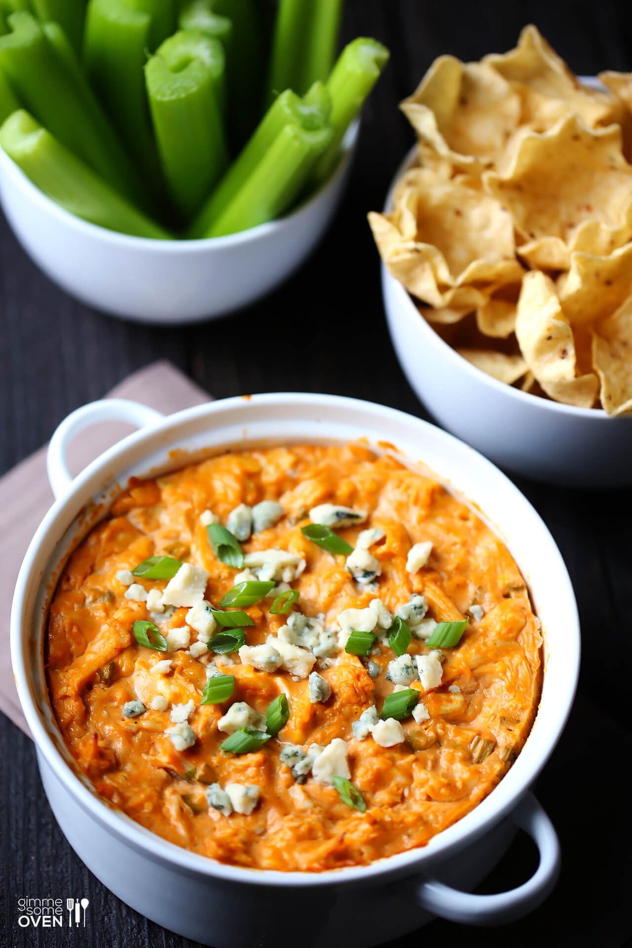 Skinny Buffalo Chicken Dip | Gimme Some Oven