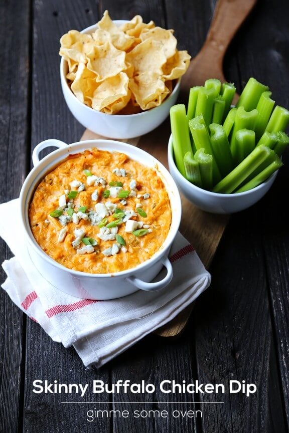 Skinny Buffalo Chicken Dip | Gimme Some Oven